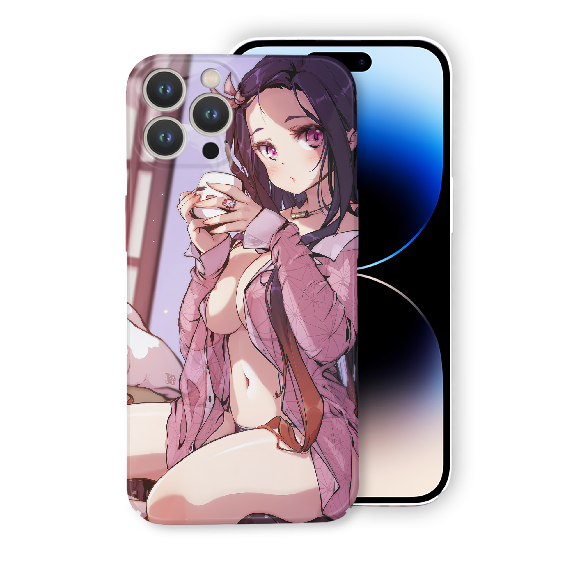 （画像用） 鬼滅の刃（きめつのやいば）竈門 禰󠄀豆子／かまど ねずこ Kamado Nezuko 【iPhone 14シリーズ対応】ハードケース